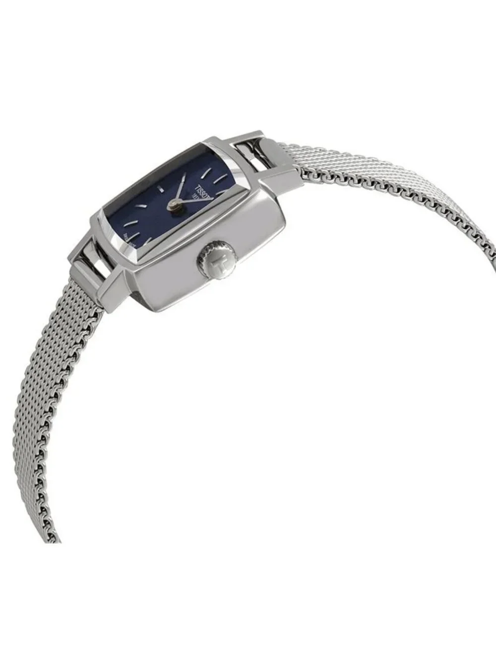 NWT Tissot Lovely Square Quartz Blue Dial Ladies Watch